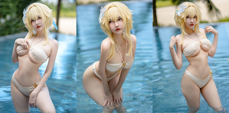 Potato Godzilla – Lumine Bikini (Genshin Impact)