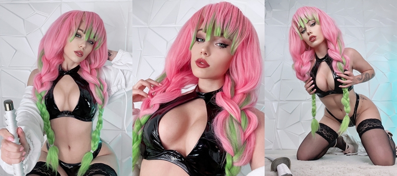 Yukimi Cosplay – Mitsuri Kanroji Lingerie [12P]