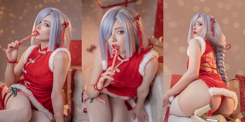 Sai Westwood (Misaki Sai) – Shenhe Xmas (Genshin Impact) [26P]