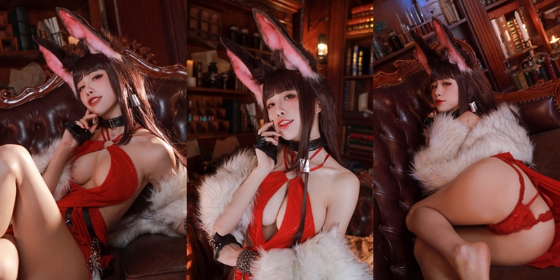 Aqua 水淼 – Akagi Ruby-Laced Beauty (Azur Lane) [30P]