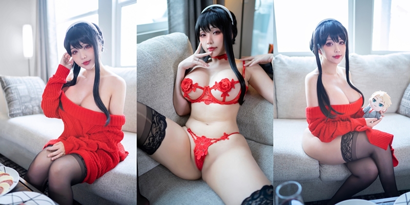 Hana Bunny – Yor Forger Red Sweater