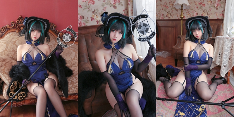 Meroko 魅瞳 – Cheshire Cheongsam (Azur Lane)